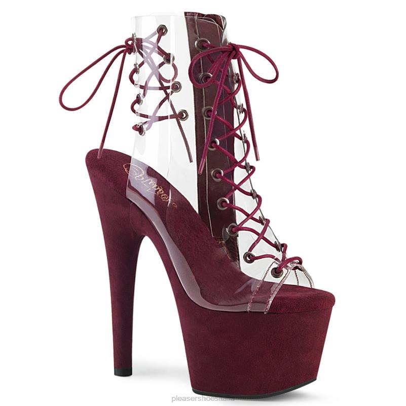 Pleaser Shoes adore-700-30fs JHHV377 trasparente/bordeaux