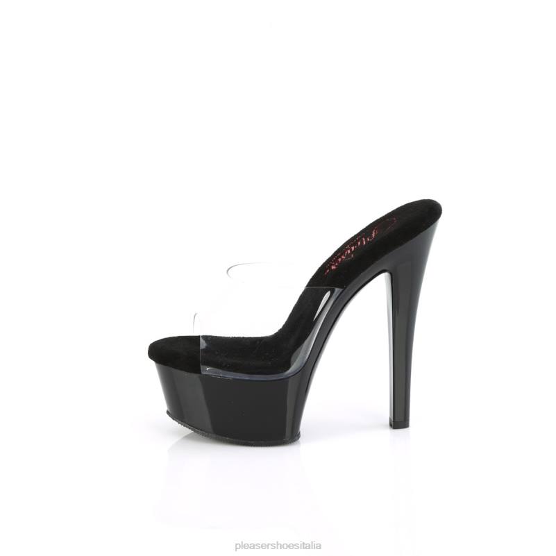 Pleaser Shoes bagliore-601 JHHV406 trasparente/nero