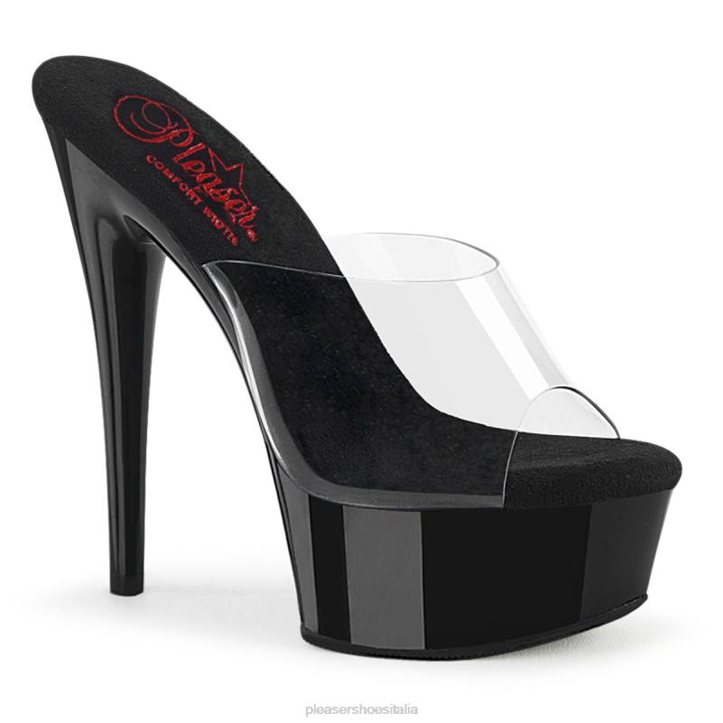 Pleaser Shoes eccitare-601 JHHV397 trasparente/nero