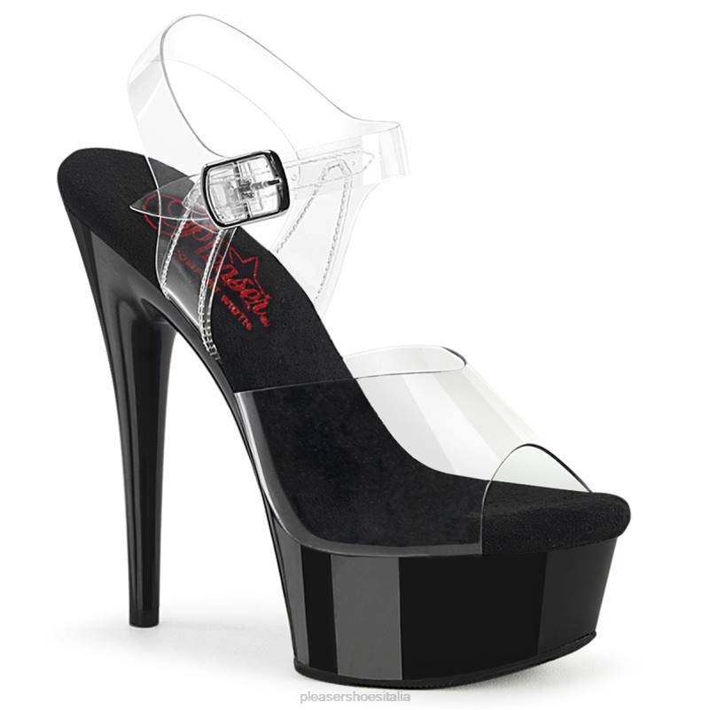 Pleaser Shoes eccitare-608 JHHV399 trasparente/nero