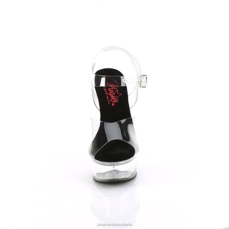 Pleaser Shoes eccitare-608 JHHV401 nero/trasparente