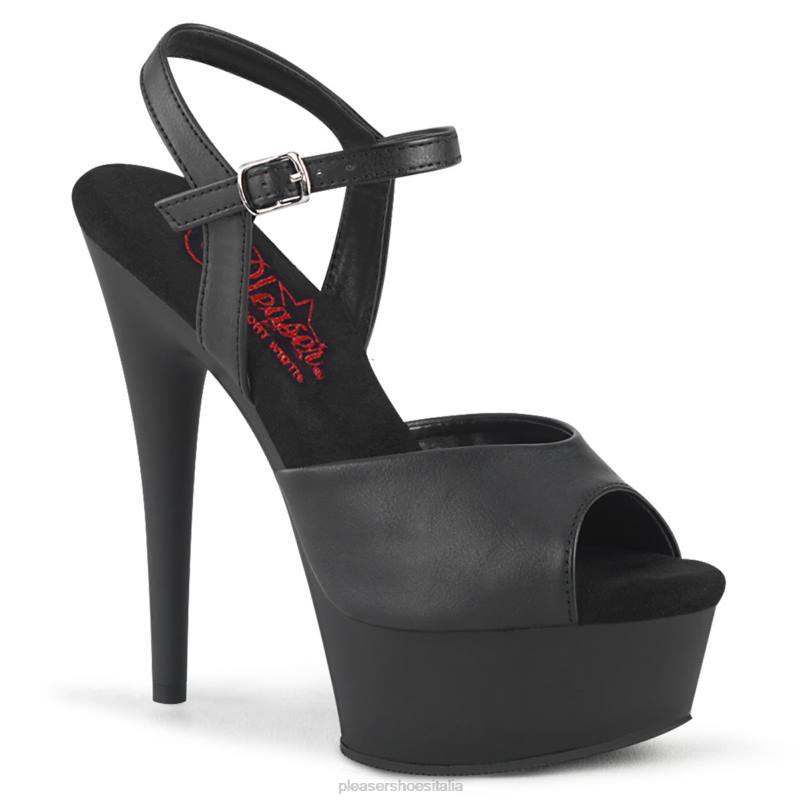 Pleaser Shoes eccitare-609 JHHV402 ecopelle nera/nero