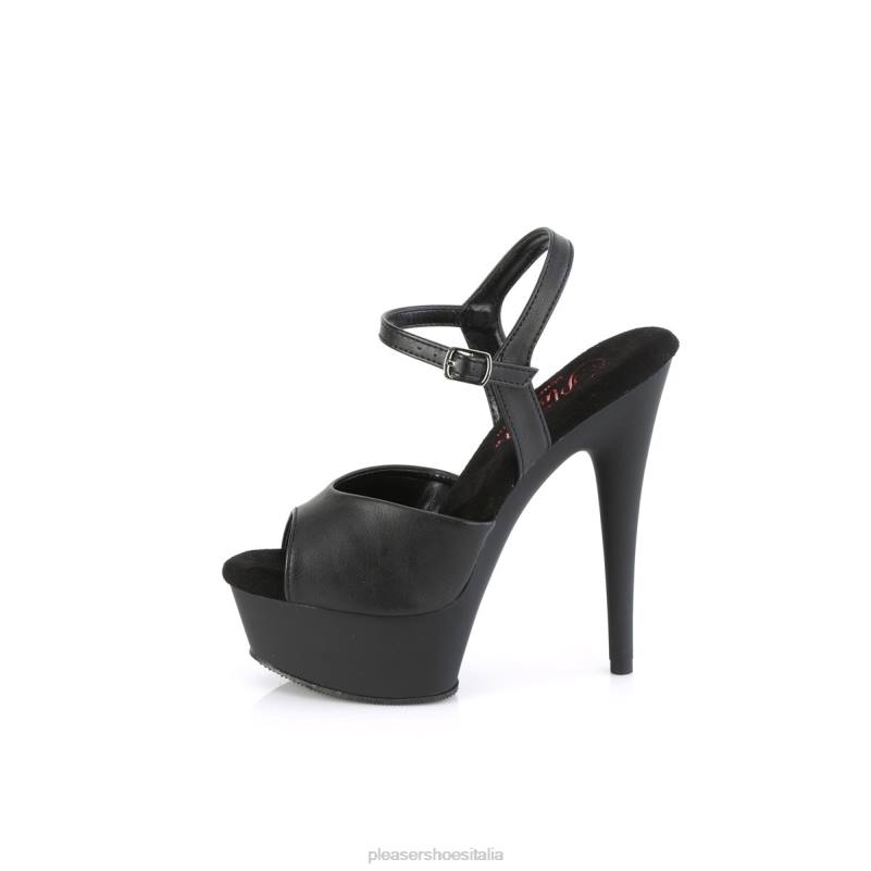 Pleaser Shoes eccitare-609 JHHV402 ecopelle nera/nero