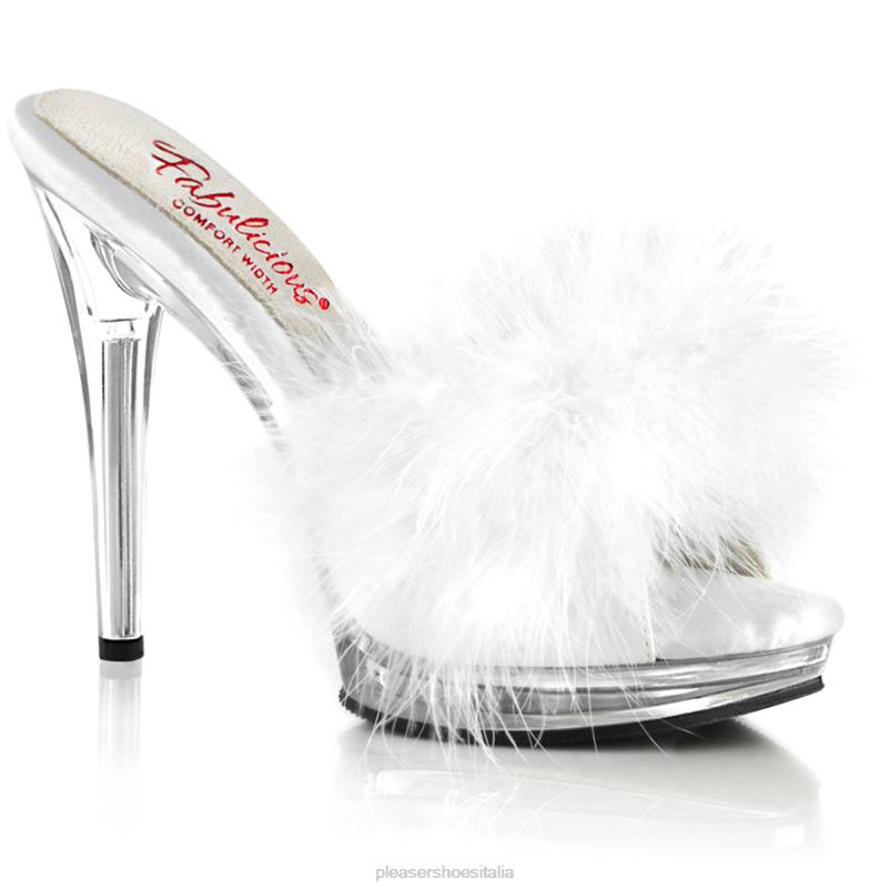 Pleaser Shoes gloria-501f-8 JHHV420 bianco/trasparente