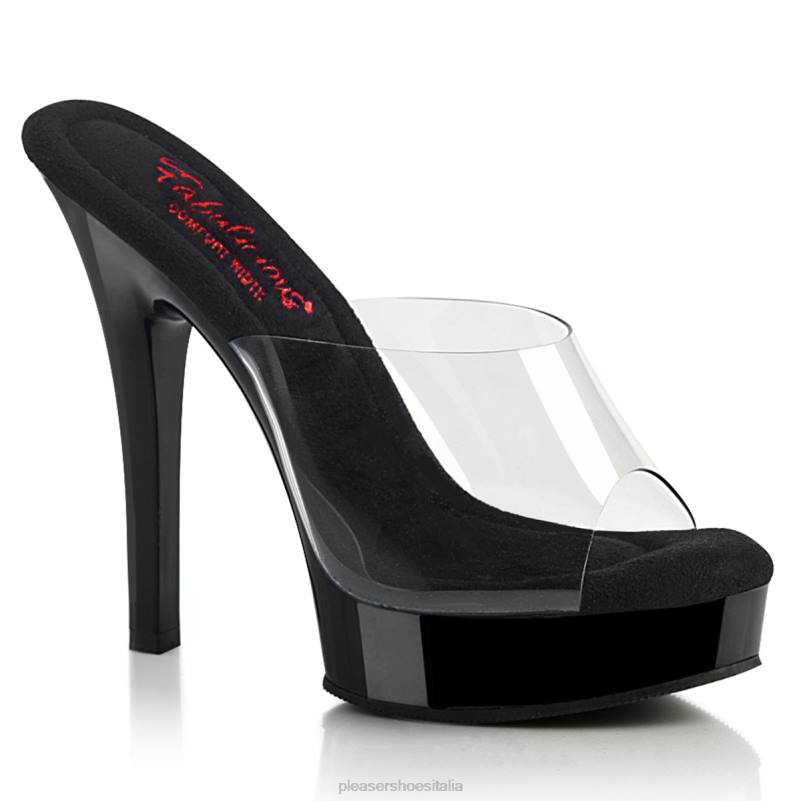 Pleaser Shoes maestà-501 JHHV426 trasparente/nero