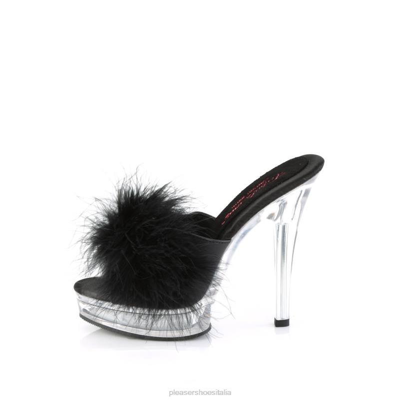 Pleaser Shoes maestà-501f-8 JHHV429 ecopelle nera/trasparente