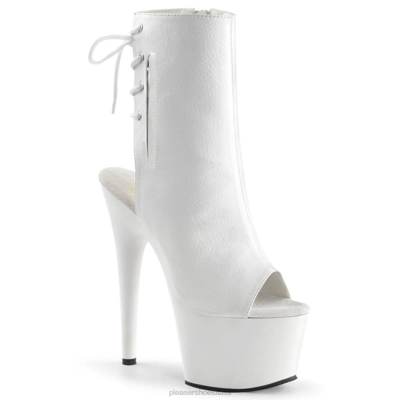 Pleaser Shoes adorare-1018 JHHV53 ecopelle bianca/bianco