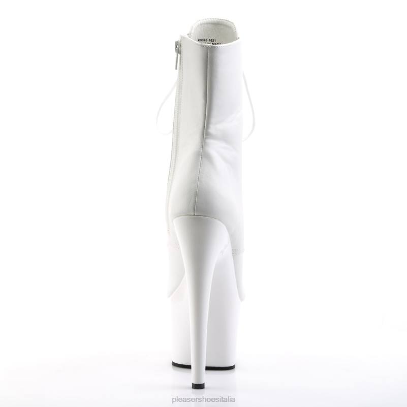 Pleaser Shoes adorare-1021 JHHV83 ecopelle bianca/bianco