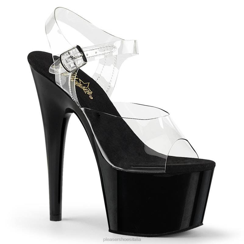 Pleaser Shoes adorare-708 JHHV115 trasparente/nero