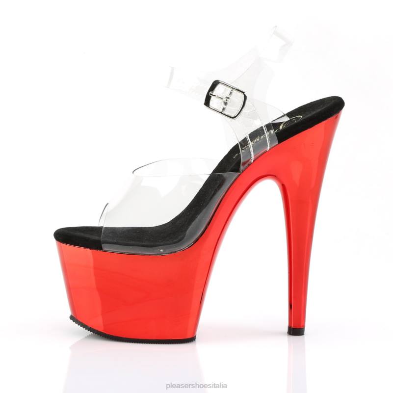 Pleaser Shoes adorare-708 JHHV121 trasparente/rosso cromo