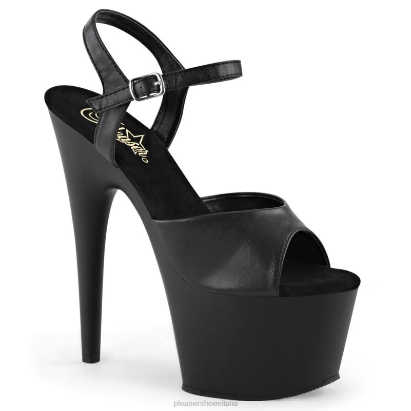 Pleaser Shoes adorare-709 JHHV62 ecopelle nera/nero