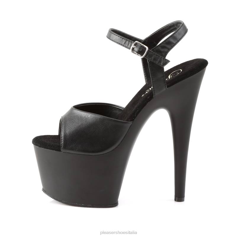 Pleaser Shoes adorare-709 JHHV62 ecopelle nera/nero