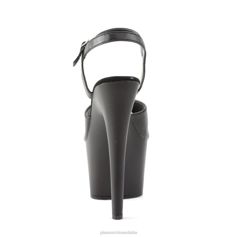 Pleaser Shoes adorare-709 JHHV62 ecopelle nera/nero