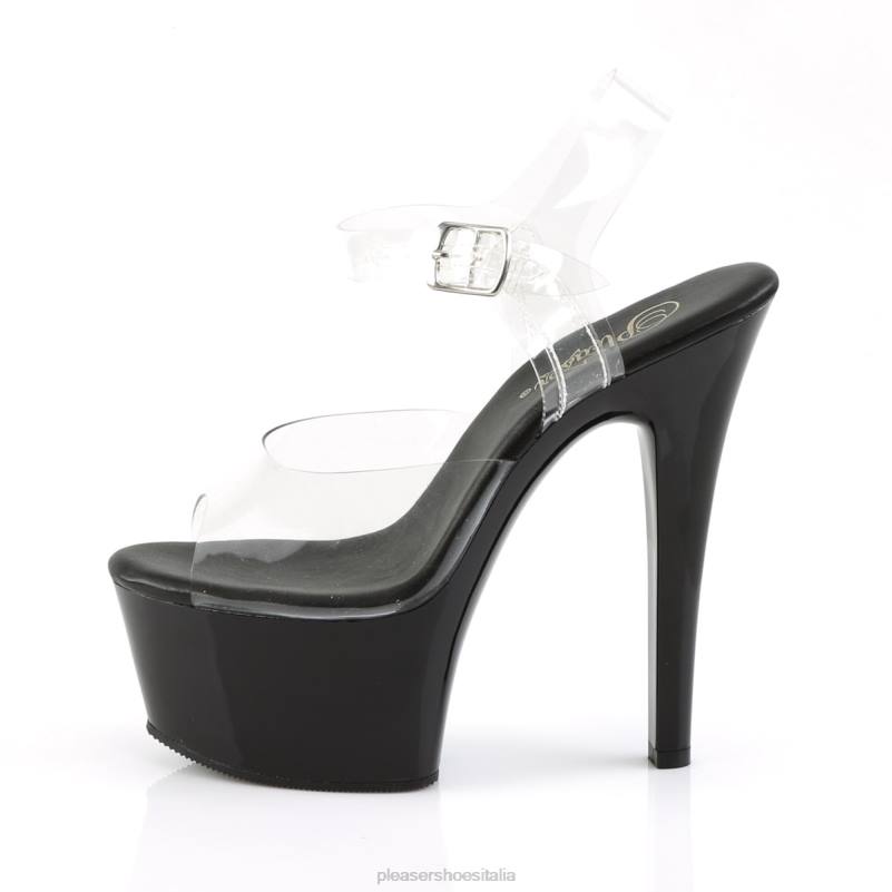 Pleaser Shoes aspirare-608 JHHV85 trasparente/nero