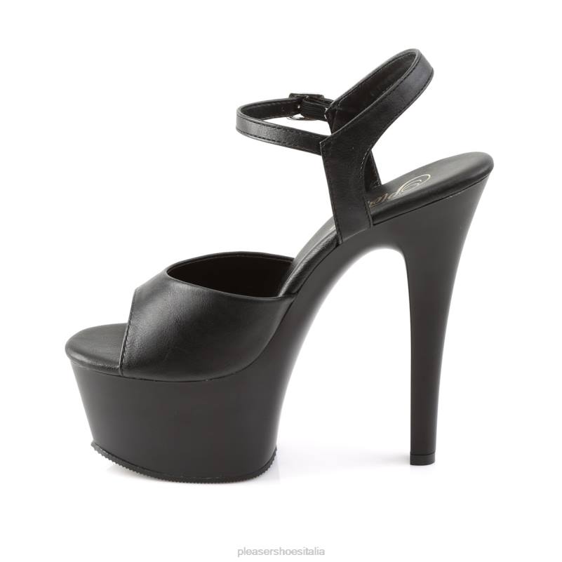 Pleaser Shoes aspirare-609 JHHV68 ecopelle nera/nero