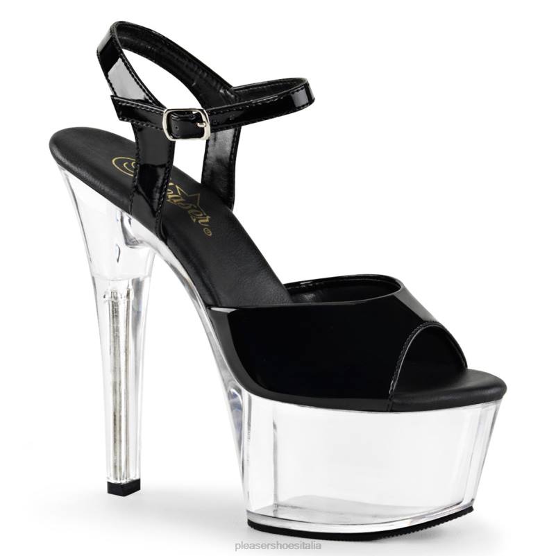 Pleaser Shoes aspirare-609 JHHV70 nero/trasparente