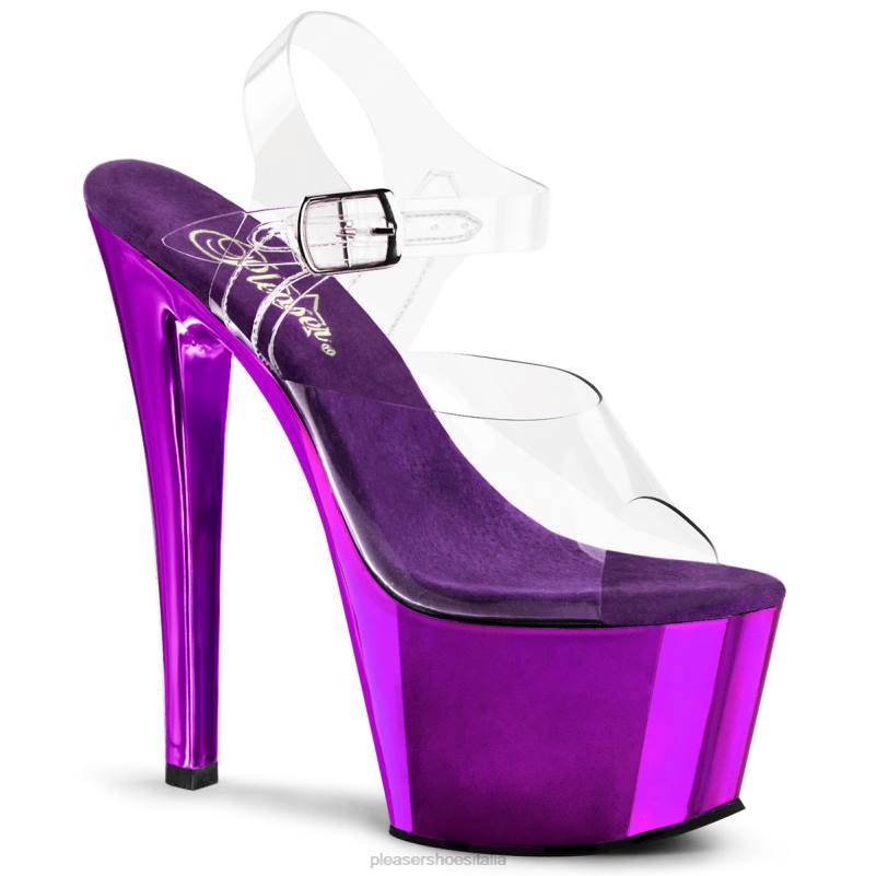 Pleaser Shoes cielo-308 JHHV132 trasparente/viola