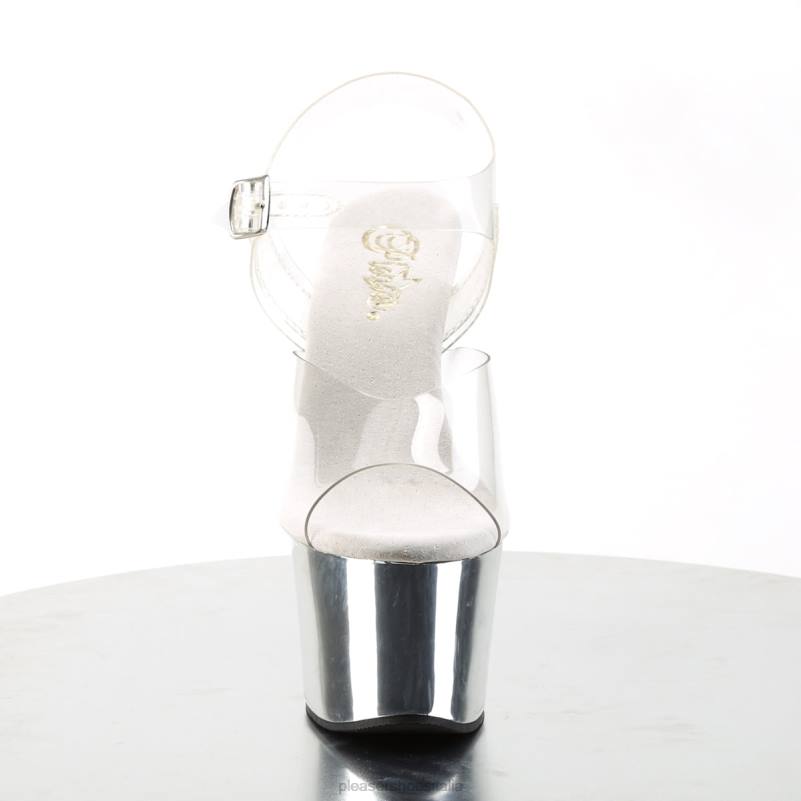 Pleaser Shoes cielo-308 JHHV134 trasparente/argento