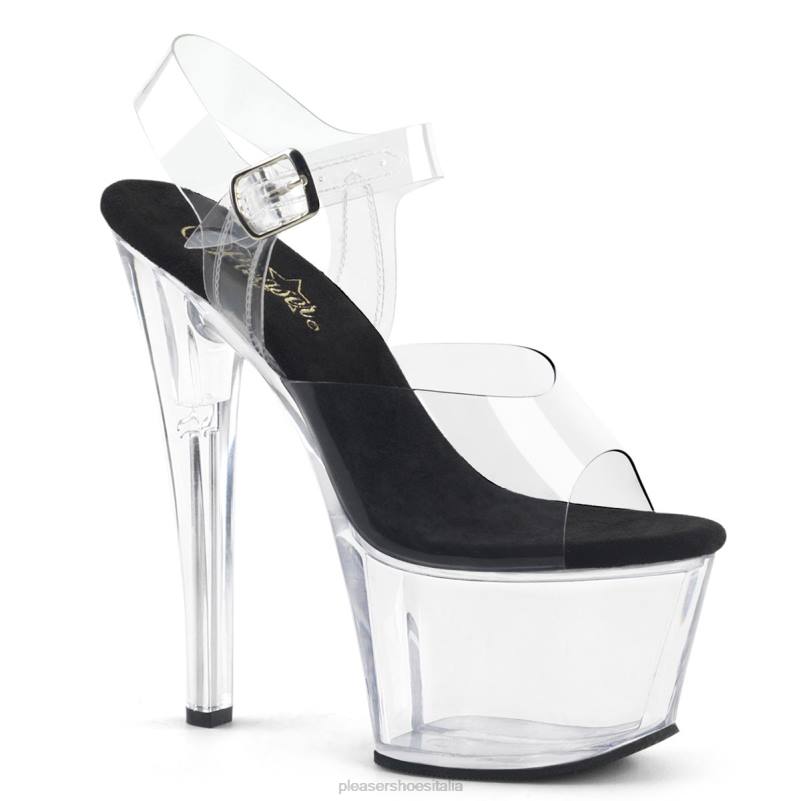 Pleaser Shoes cielo-308 JHHV136 nero/trasparente