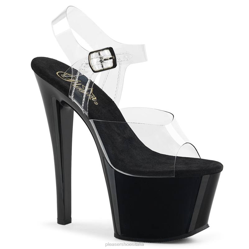 Pleaser Shoes cielo-308 JHHV55 trasparente/nero