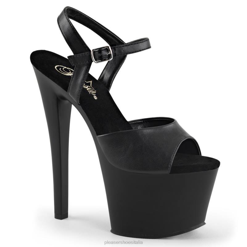 Pleaser Shoes cielo-309 JHHV137 ecopelle nera/nero