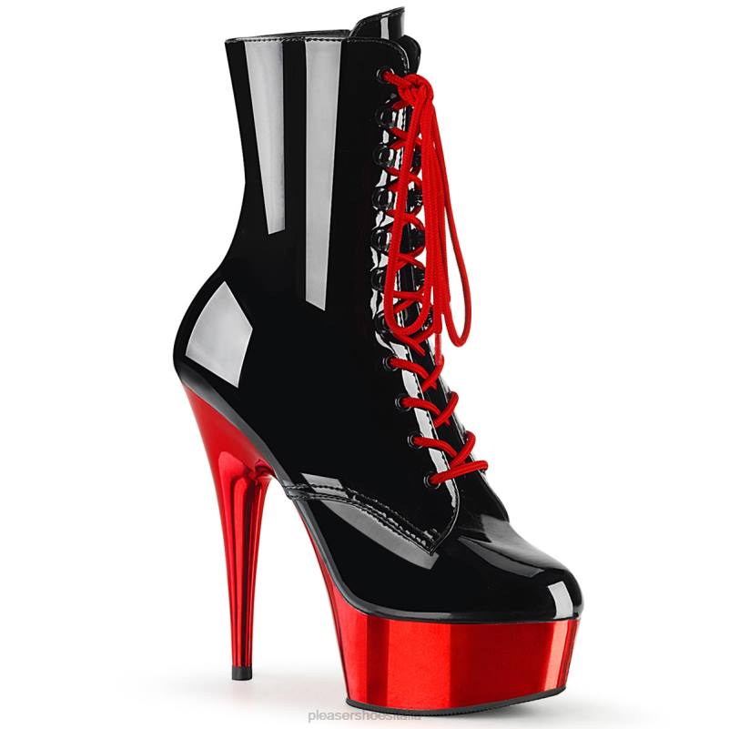 Pleaser Shoes delizia-1020 JHHV46 cromo nero/rosso