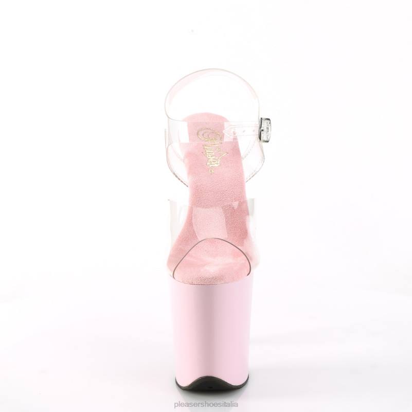 Pleaser Shoes fenicottero-808 JHHV28 trasparente/rosa confetto