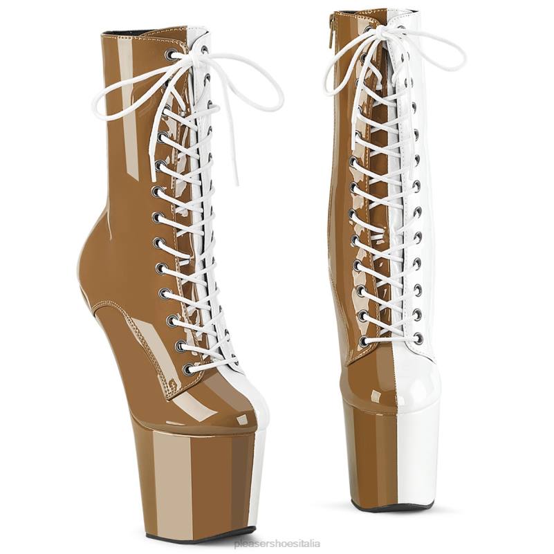 Pleaser Shoes mania-1040tt JHHV14 marrone chiaro/bianco