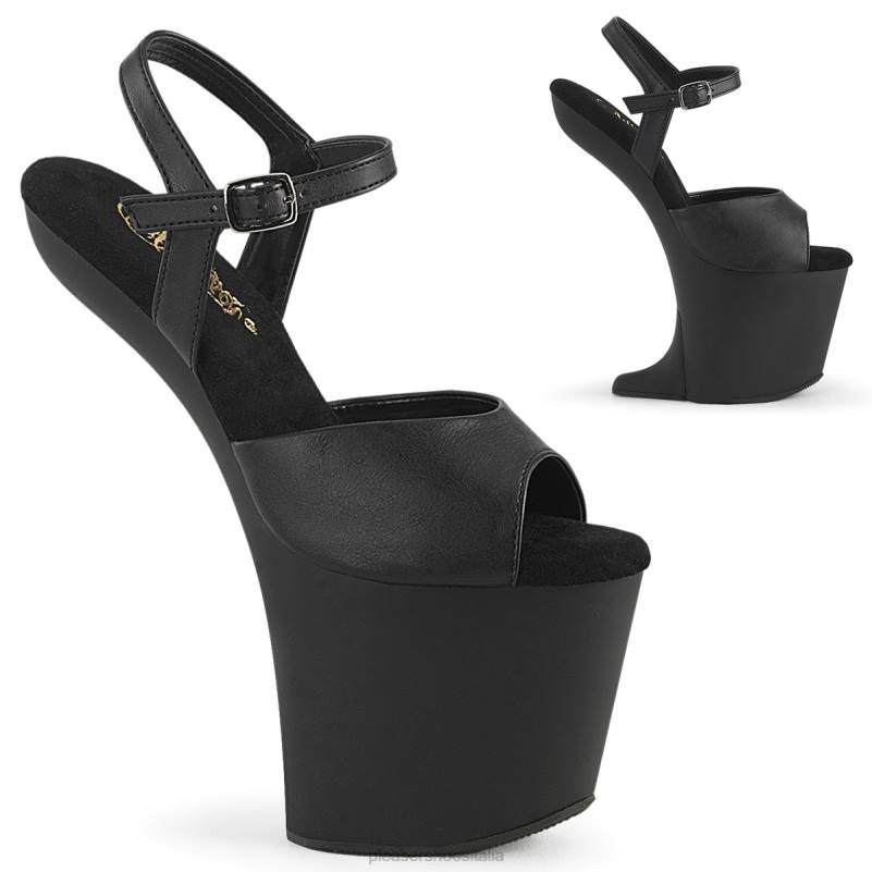 Pleaser Shoes mania-809 JHHV1 ecopelle nera