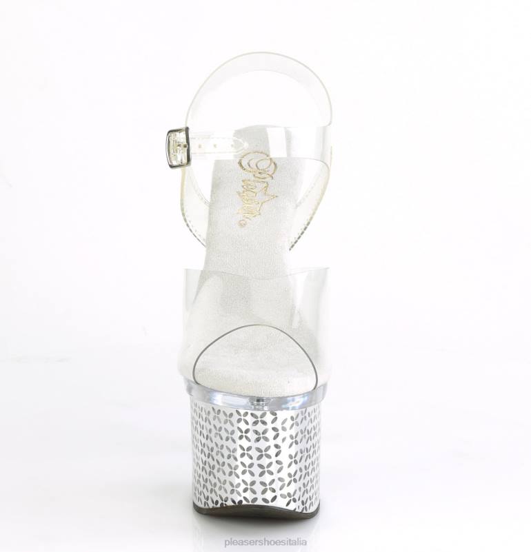 Pleaser Shoes discolite-708flp JHHV210 trasparente/cromato argento