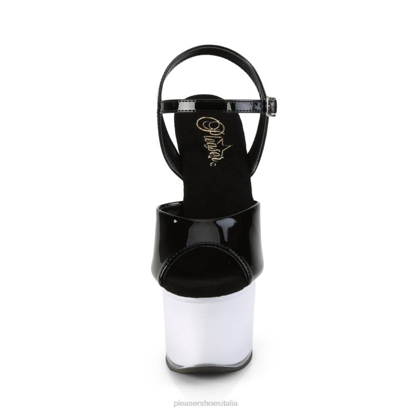 Pleaser Shoes discolite-709 JHHV195 nero bianco