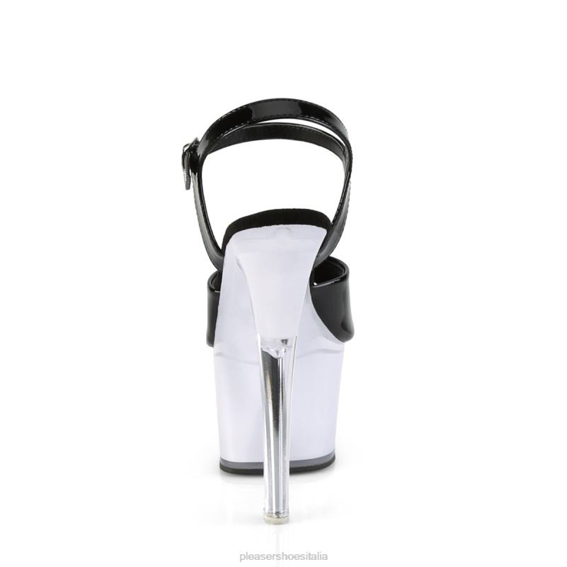 Pleaser Shoes discolite-709 JHHV195 nero bianco