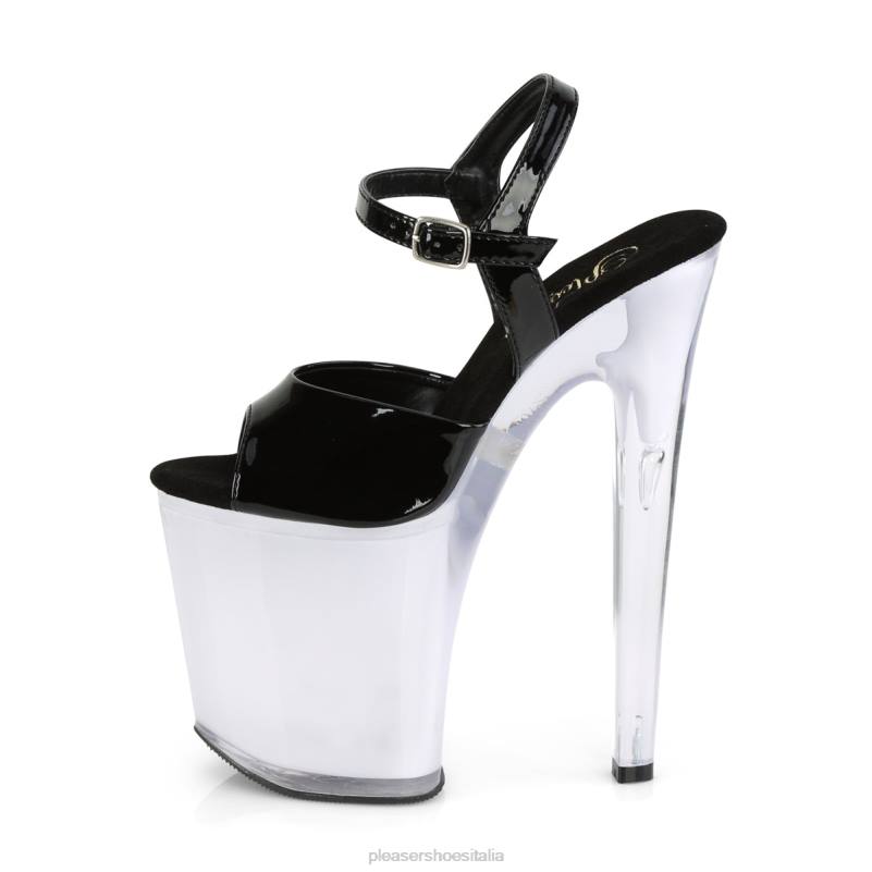 Pleaser Shoes discolite-809 JHHV184 nero bianco