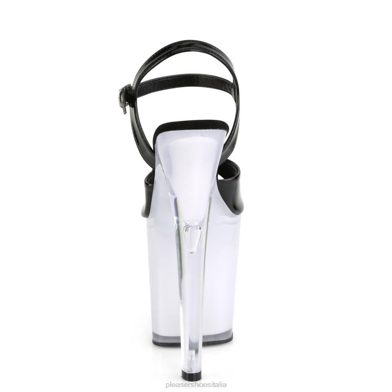 Pleaser Shoes discolite-809 JHHV184 nero bianco
