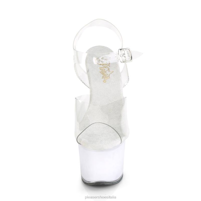 Pleaser Shoes echolite-708 JHHV211 trasparente/bianco