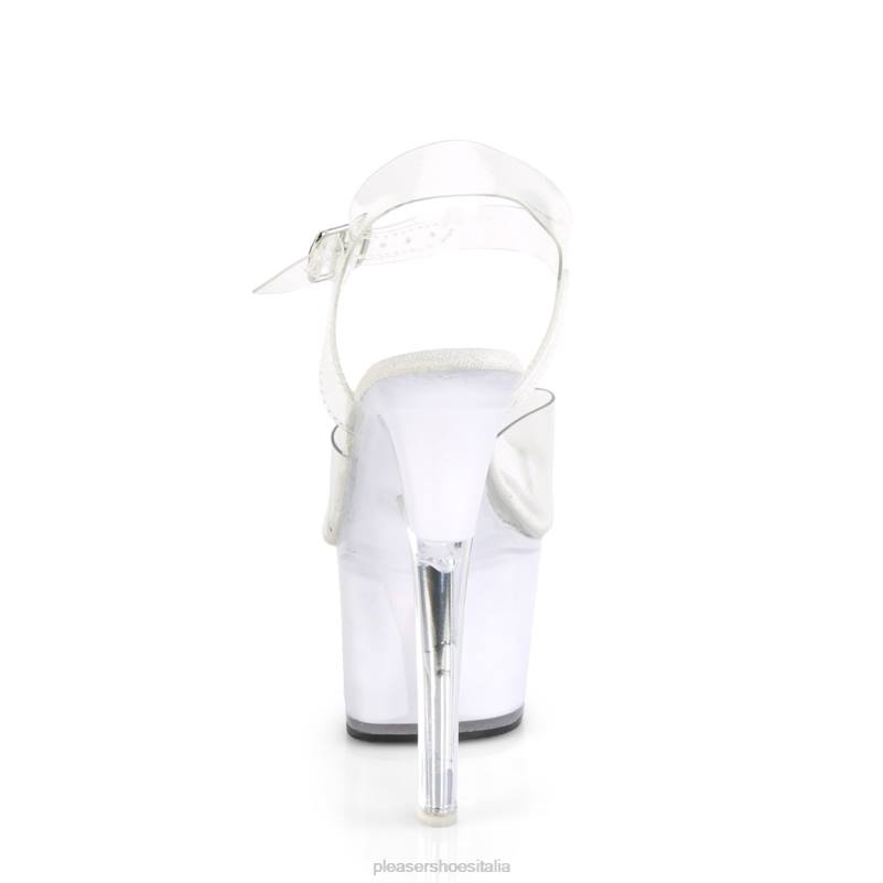 Pleaser Shoes echolite-708 JHHV211 trasparente/bianco