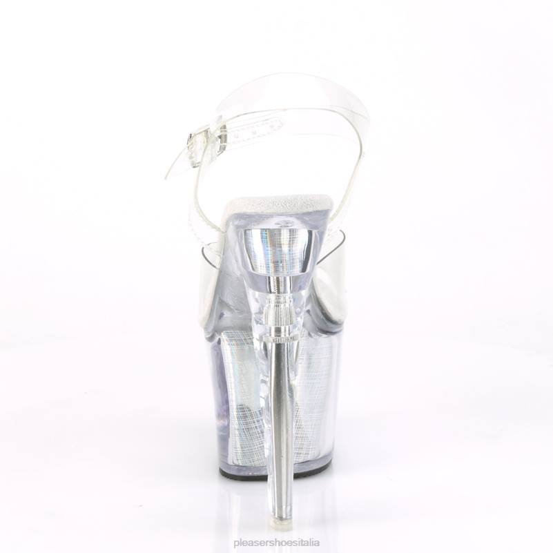 Pleaser Shoes flashdance-708sch JHHV205 ologramma trasparente/argento