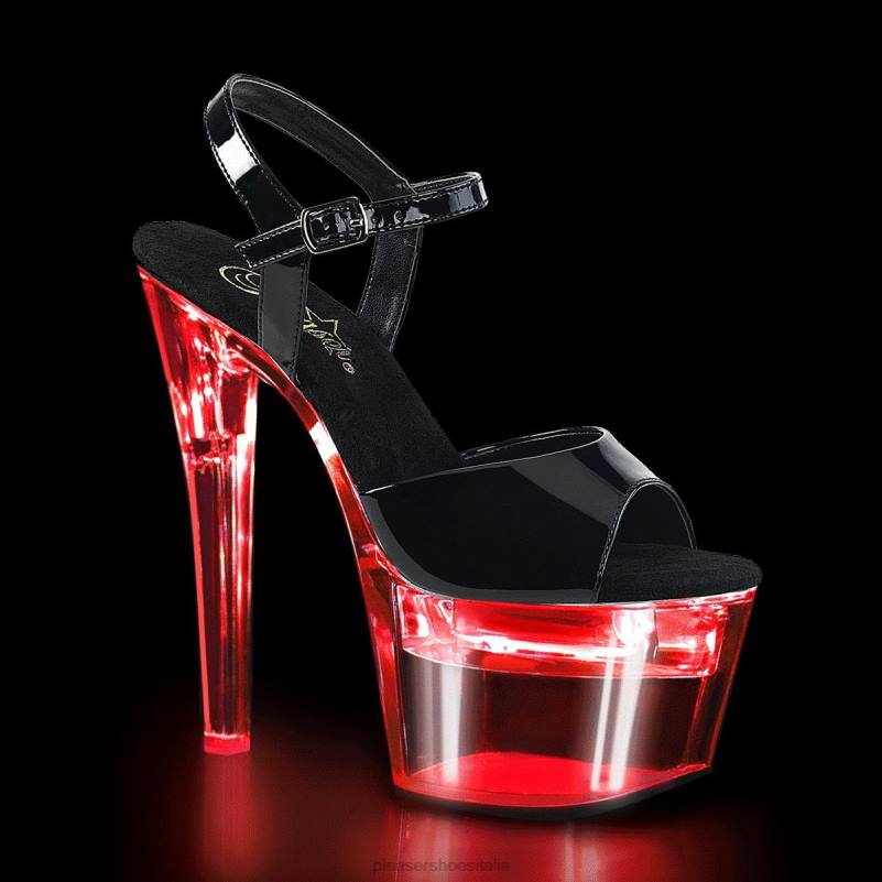 Pleaser Shoes flashdance-709 JHHV193 nero/trasparente