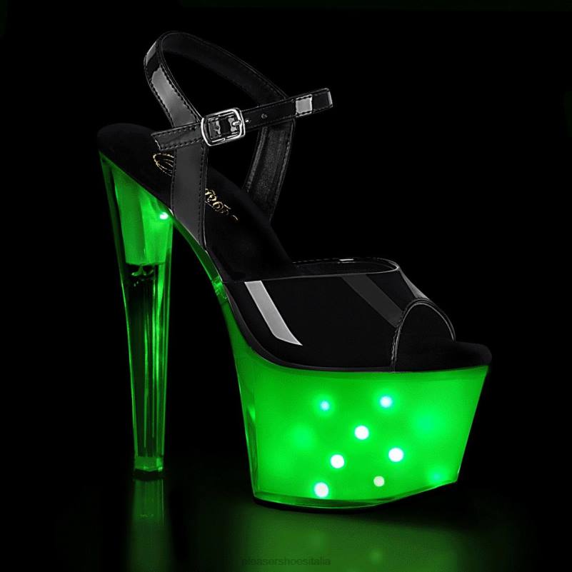 Pleaser Shoes illuminatore-709 JHHV203 nero bianco