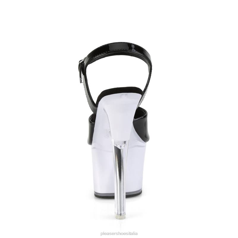 Pleaser Shoes illuminatore-709 JHHV203 nero bianco