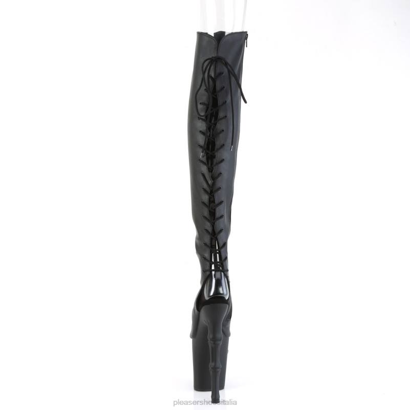 Pleaser Shoes rapimento-3019 JHHV207 ecopelle nera/nero