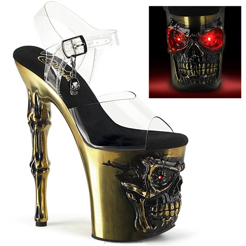 Pleaser Shoes rapimento-808-lt JHHV214 trasparente/marrone