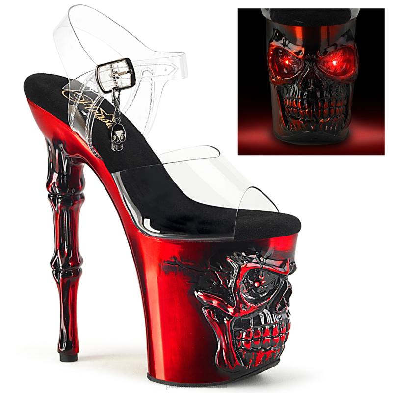Pleaser Shoes rapimento-808-lt JHHV216 chiaro/rosso