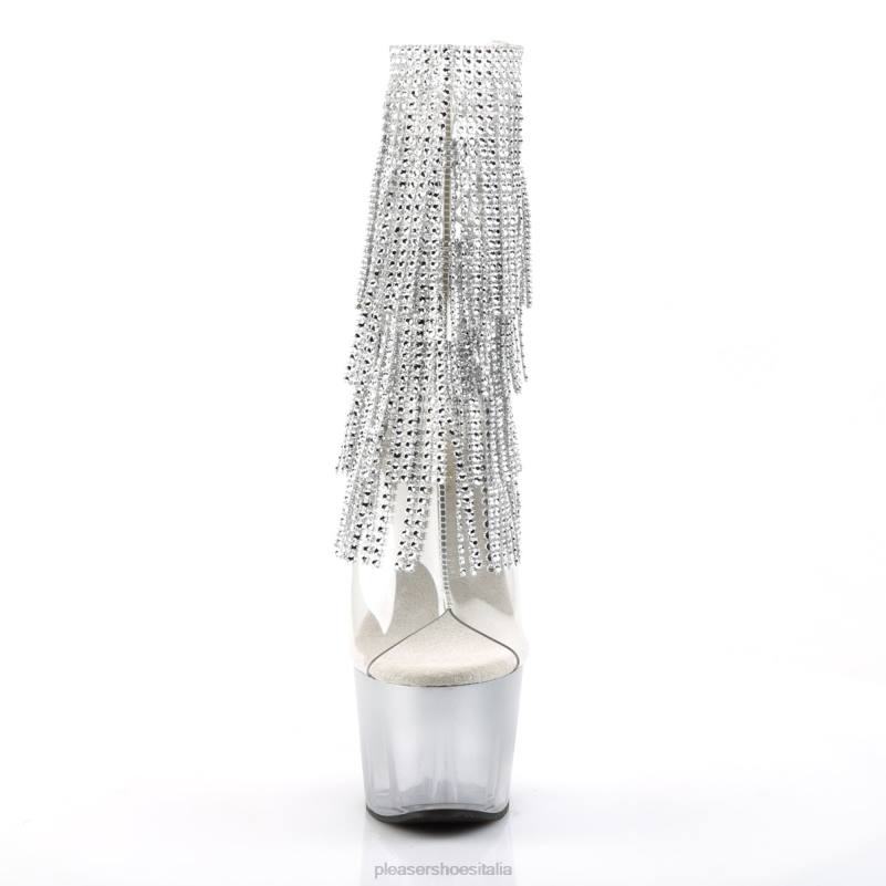 Pleaser Shoes adorare-1017rsft JHHV244 trasparente/argento