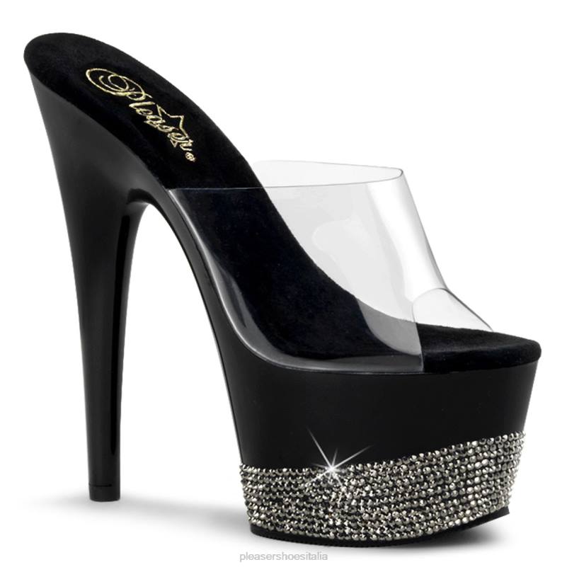 Pleaser Shoes adorare-701-3 JHHV272 trasparente/nero