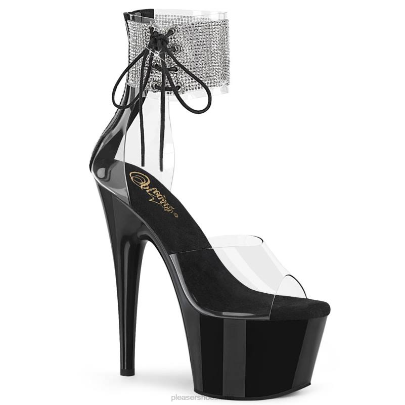 Pleaser Shoes adorare-724rs JHHV231 trasparente/nero