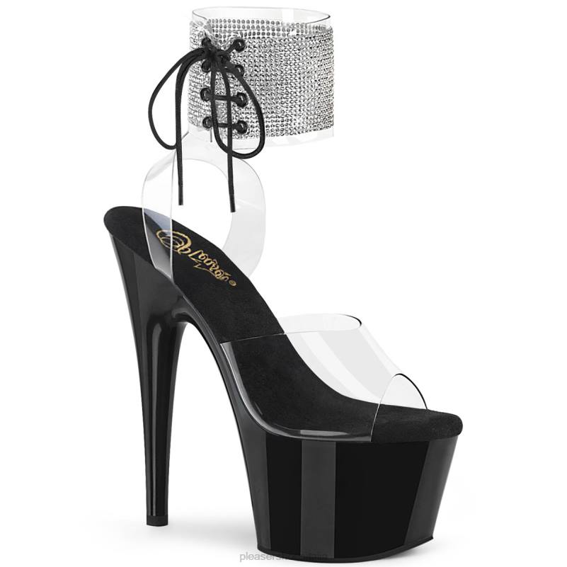 Pleaser Shoes adorare-791-2rs JHHV283 trasparente/nero