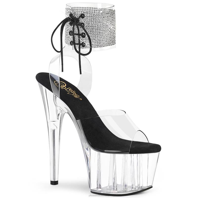 Pleaser Shoes adorare-791-2rs JHHV286 nero/trasparente