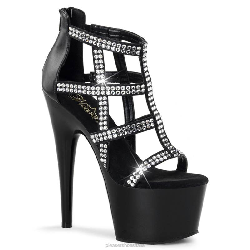 Pleaser Shoes adorare-798 JHHV491 ecopelle nera/nero