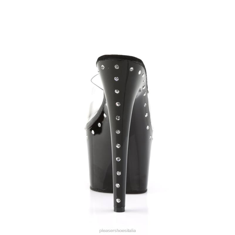 Pleaser Shoes adore-701ls JHHV463 trasparente/nero